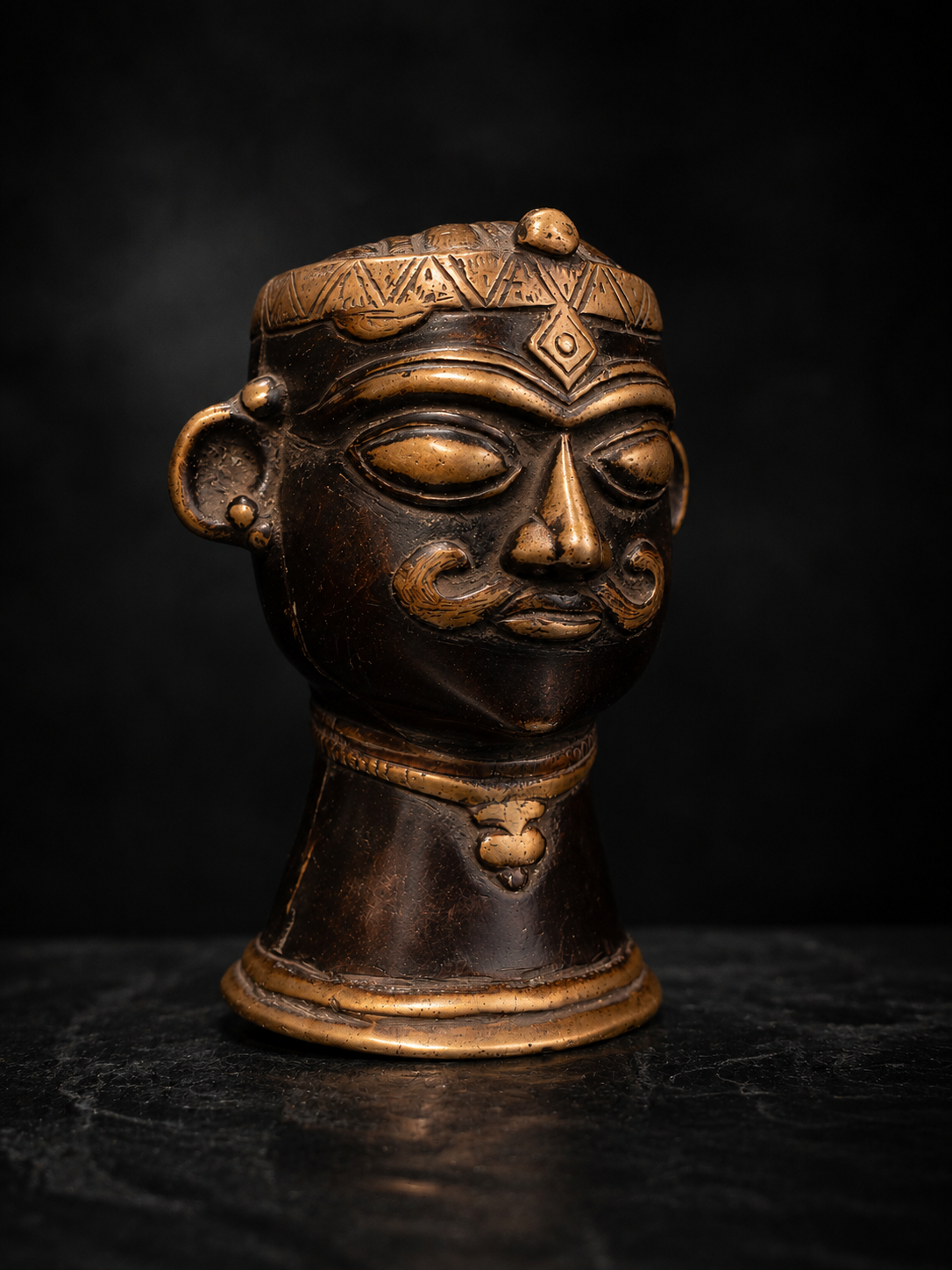 Bronze Tribal Head