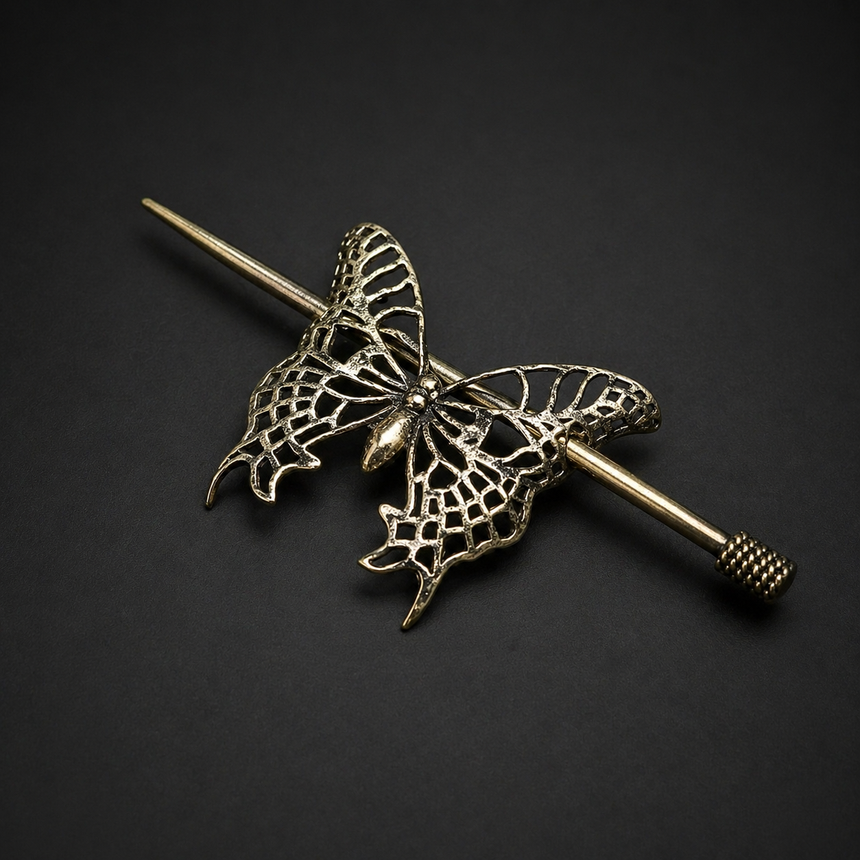 Eleganter schmetterlingsförmiger Haarklammer aus 925er Sterlingsilber