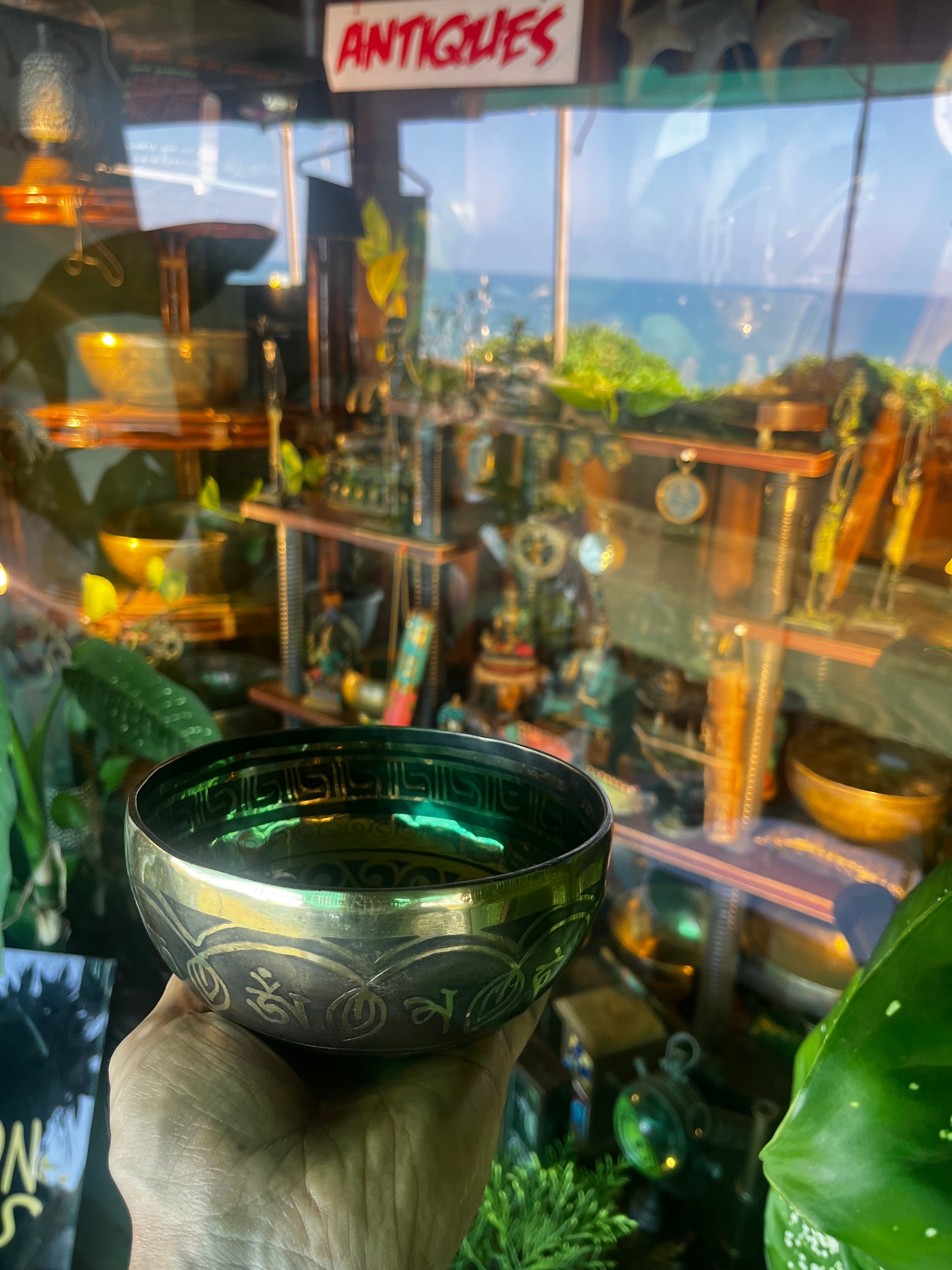 Hand-Hammered and Carved Seven Metals Singing Bowl - Hand Engraved Inside and Outside
