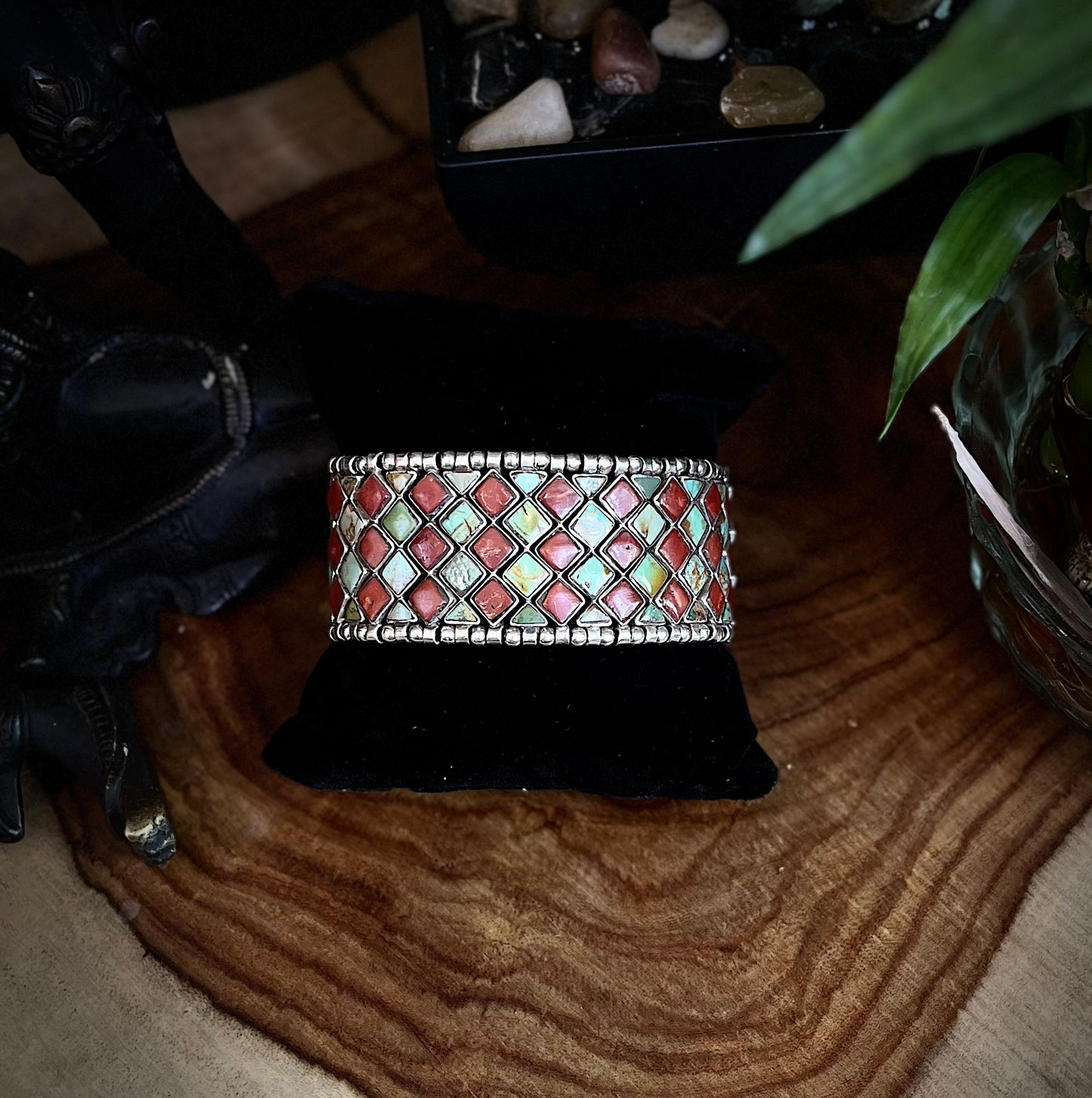 🌊✨„Meeresbrise: Handgefertigtes Armband aus Türkis, Koralle und Silber“🌊✨