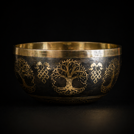 🌟🎵“Harmony Resonance: The Seven-Metal Tree of Life Tibetan Singing Bowl”🌟🎵