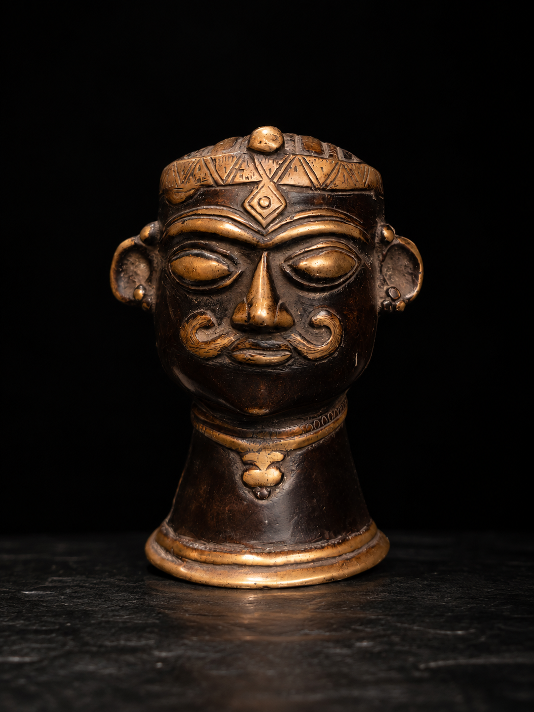 Bronze Tribal Head