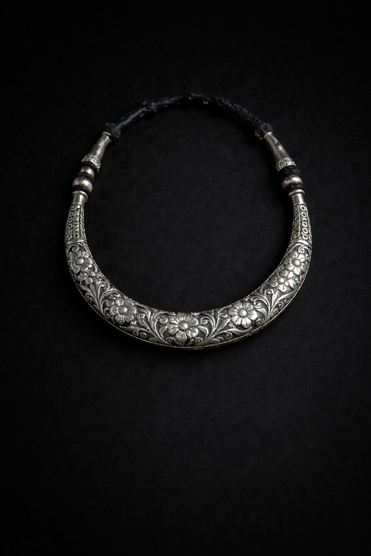 Antique Silver Filigree Work Necklace