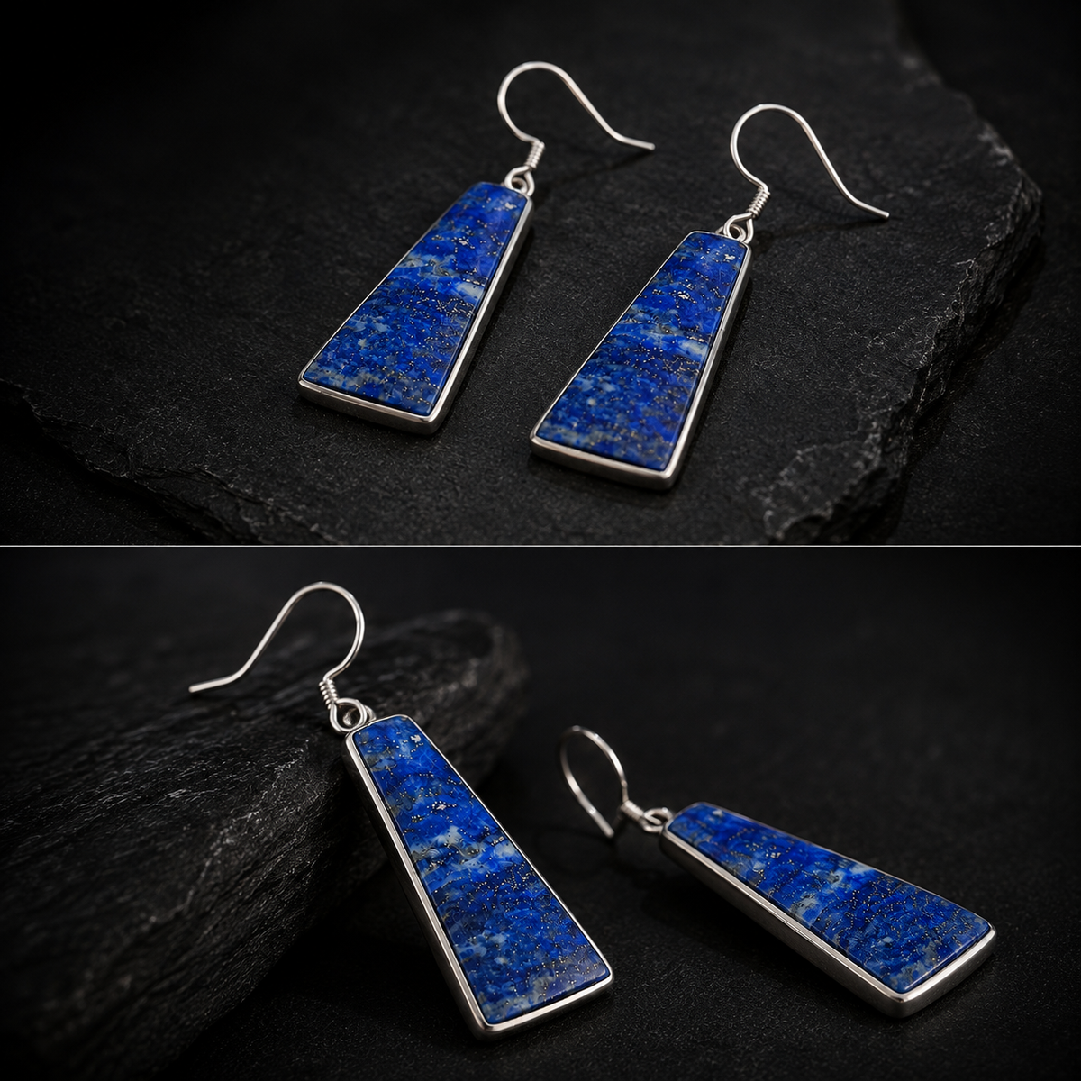 Lapis Lazuli Earrings in 92.5 Silver