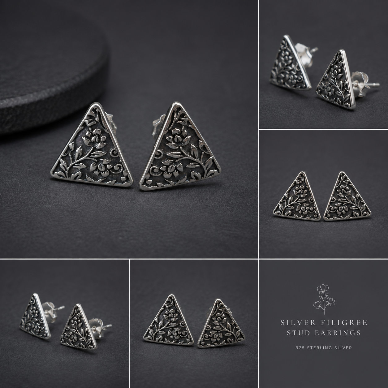 Whispers in Silver · Filigree Studs