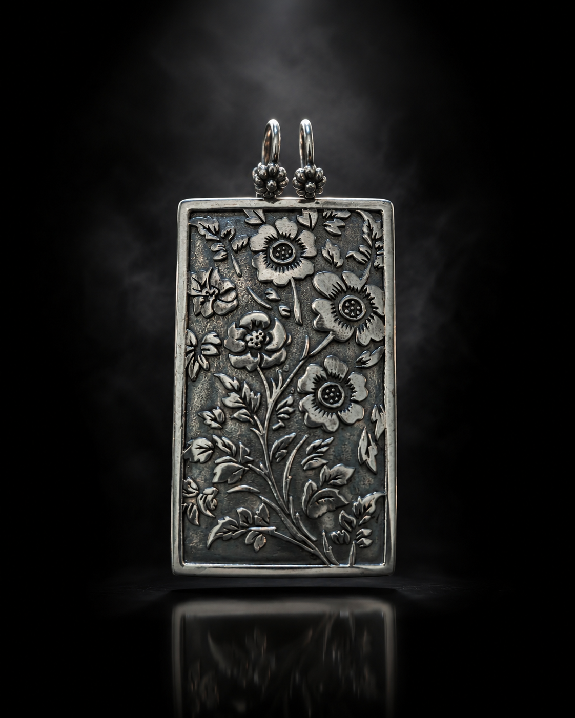 Rose Filigree Pendant – 92.5 Silver