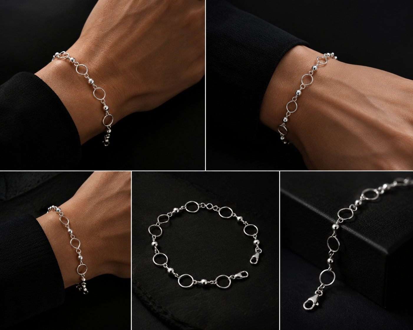 Handmade 92.5 Silver Bracelet – Lightweight & Everyday Wear