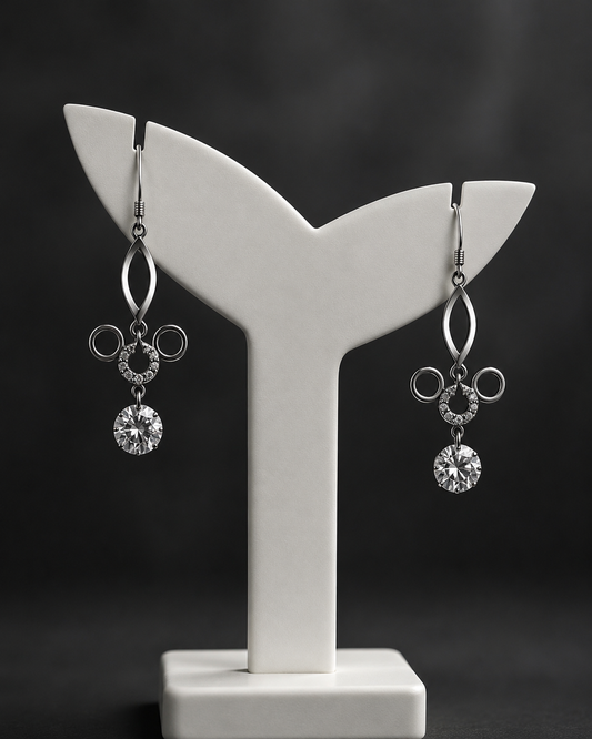 Handmade Silver Moissanite Earrings