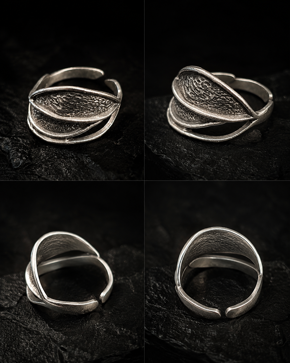 Silver Leaf Ring – Handcrafted Sterling Silver
