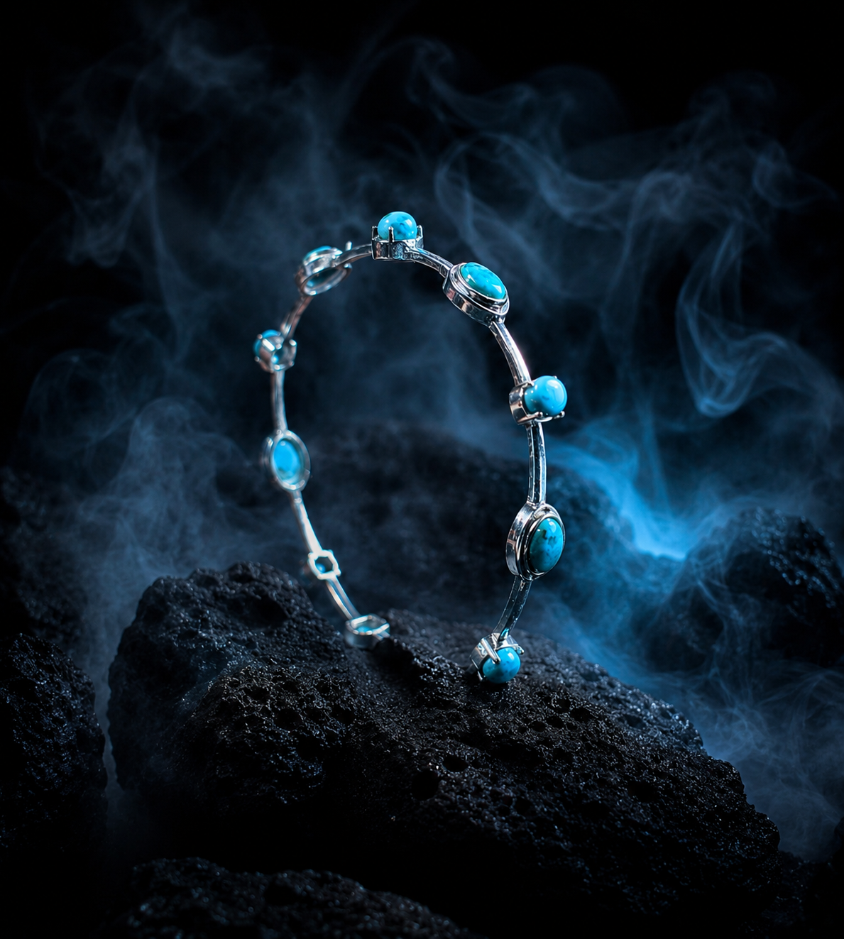 🌟 Handgefertigte Larimar-Armbänder aus 925er Sterlingsilber