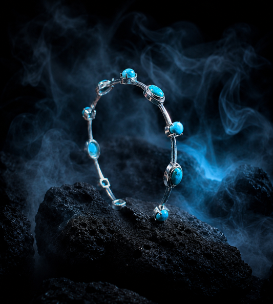 Handmade Larimar Bracelets in 925 Sterling Silver