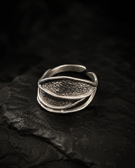 Silver Leaf Ring – Handcrafted Sterling Silver