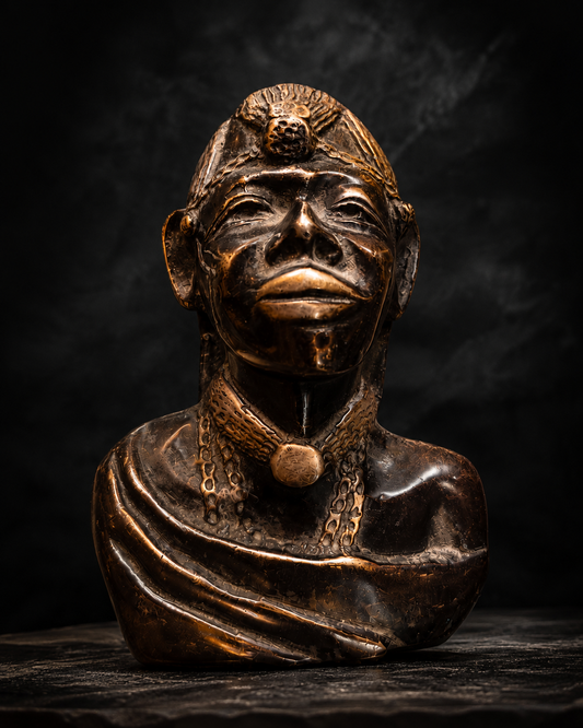 Antique African Statue Head – Bronze Handmade