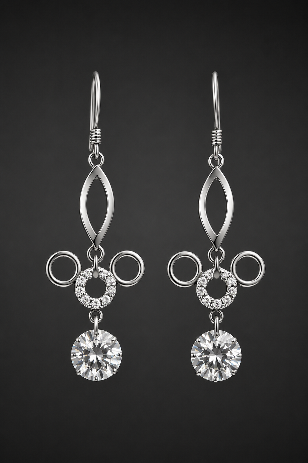 Handmade Silver Moissanite Earrings