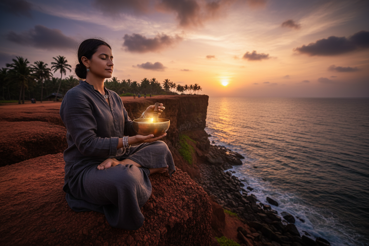 Sound Healing at Varkala Cliff